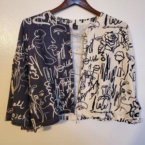 Abstract crop top